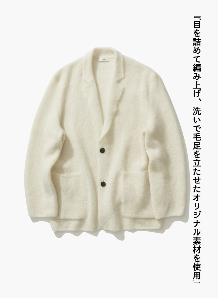 ニットジャケット / MOHAIR SHAGGY KNIT JACKET 詳細画像 Off White 5
