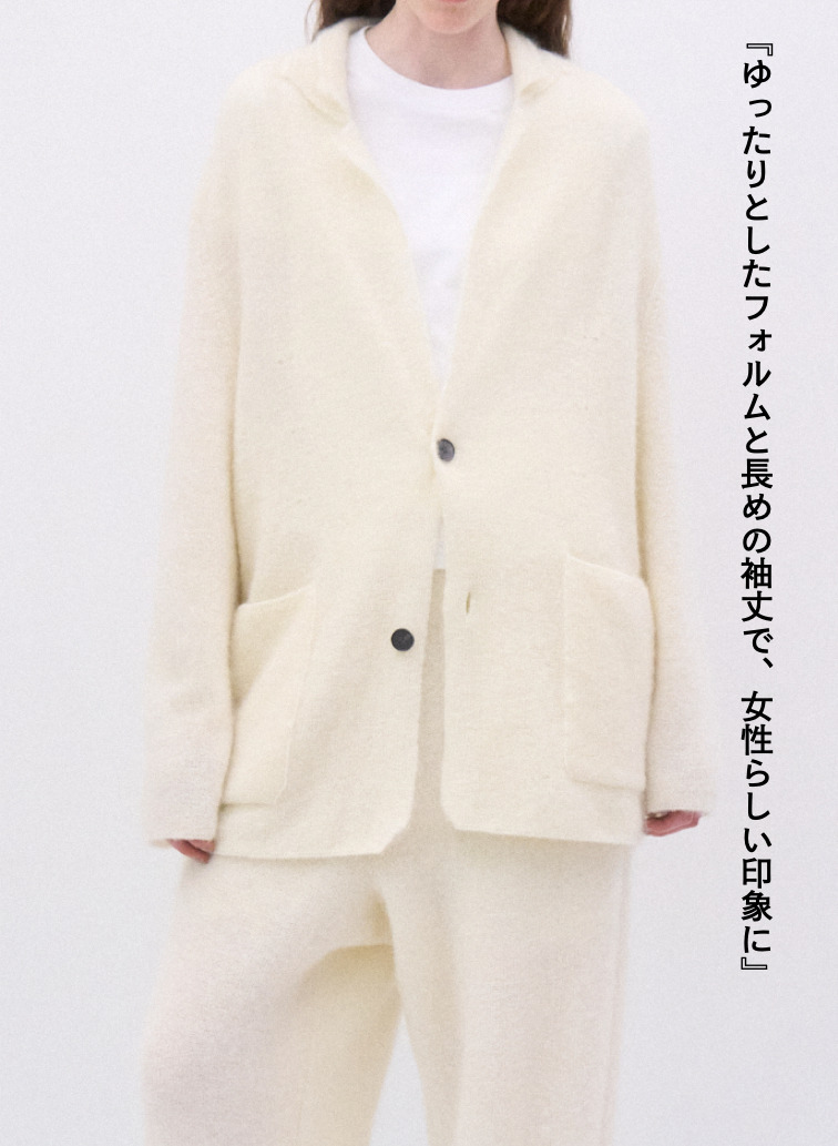 ニットジャケット / MOHAIR SHAGGY KNIT JACKET 詳細画像 Off White 6