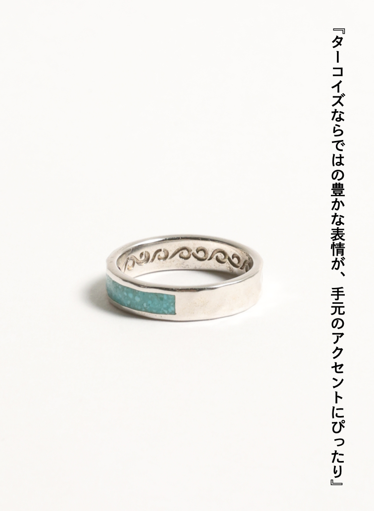 アラベスク クラッシュターコイズ 天然石キングマンターコイズ ガーネット シルバー925 リング 詳細画像 Silver 2