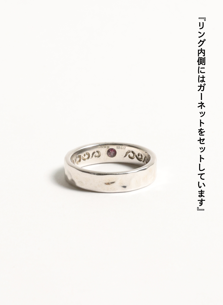 アラベスク クラッシュターコイズ 天然石キングマンターコイズ ガーネット シルバー925 リング 詳細画像 Silver 3