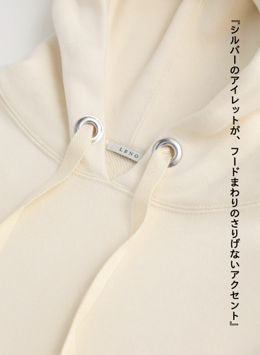 ★フレンチテリー ワンピース / FRENCH TERRY HOODIE ONE PIECE 詳細画像 Ecru 4