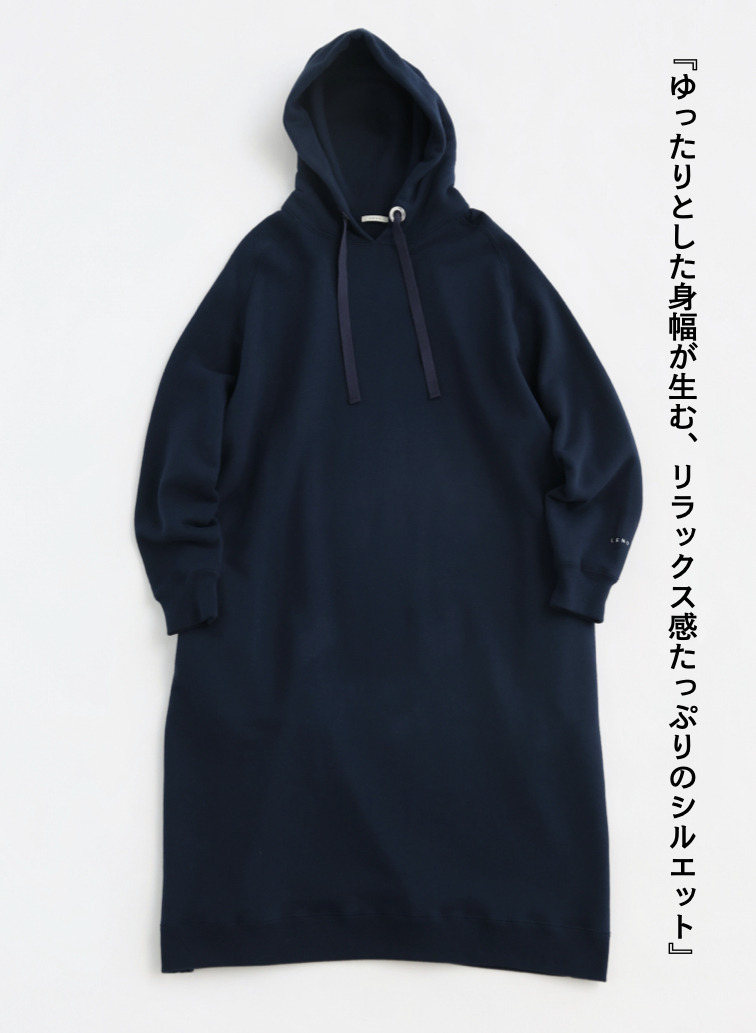 ★フレンチテリー ワンピース / FRENCH TERRY HOODIE ONE PIECE 詳細画像 Navy 6