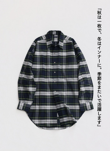 ★チェックオックスフォードシャツ / DRESS GORDON CHECK OXFORD SHIRTS [UNISEX] 詳細画像 Green 6