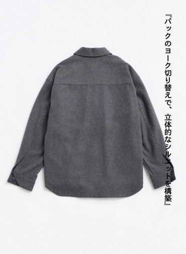メルトンCPOジャケット / SUPER110'S MELTON CPO JACKET [UNISEX] 詳細画像 Gray 5
