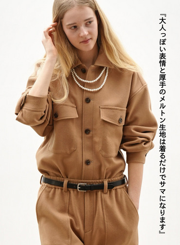 メルトンCPOジャケット / SUPER110'S MELTON CPO JACKET [UNISEX] 詳細画像 Camel 3