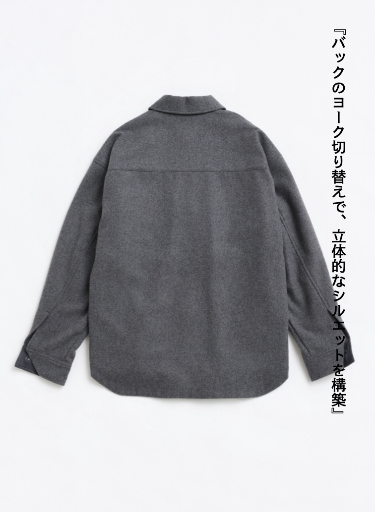 メルトンCPOジャケット / SUPER110'S MELTON CPO JACKET [UNISEX] 詳細画像 Gray 5