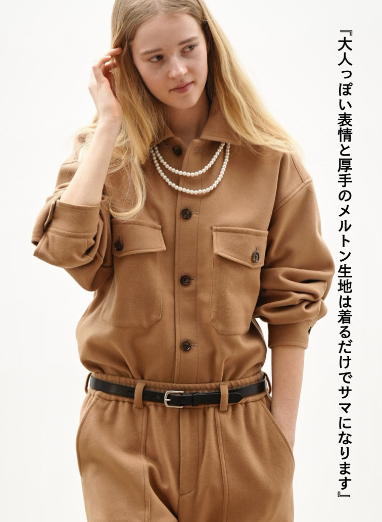 メルトンCPOジャケット / SUPER110'S MELTON CPO JACKET [UNISEX] 詳細画像 Camel 3