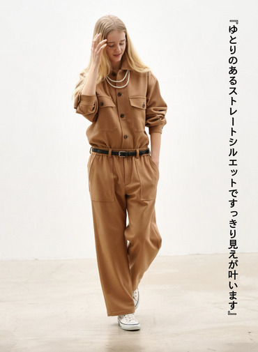 メルトンイージートラウザーズ / SUPER110'S MELTON EASY TROUSERS [UNISEX] 詳細画像 Camel 4