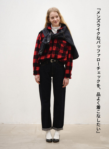 ★チェックワークシャツ / BUFFALO CHECK WORK SHIRTS [UNISEX] 詳細画像 Red 2