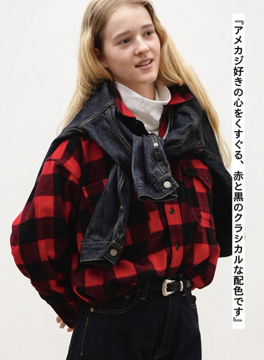 ★チェックワークシャツ / BUFFALO CHECK WORK SHIRTS [UNISEX] 詳細画像 Red 3