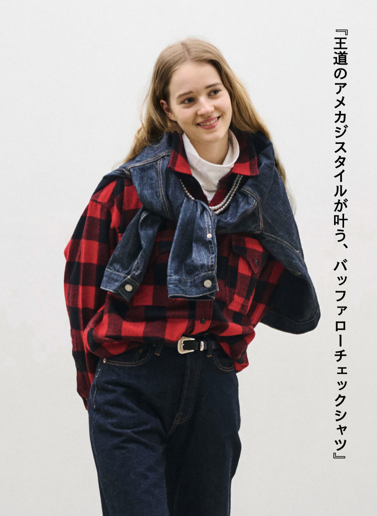 ★チェックワークシャツ / BUFFALO CHECK WORK SHIRTS [UNISEX] 詳細画像 Red 1