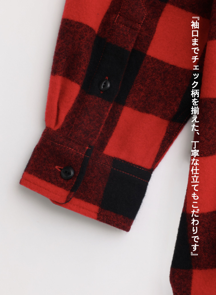 ★チェックワークシャツ / BUFFALO CHECK WORK SHIRTS [UNISEX] 詳細画像 Red 11
