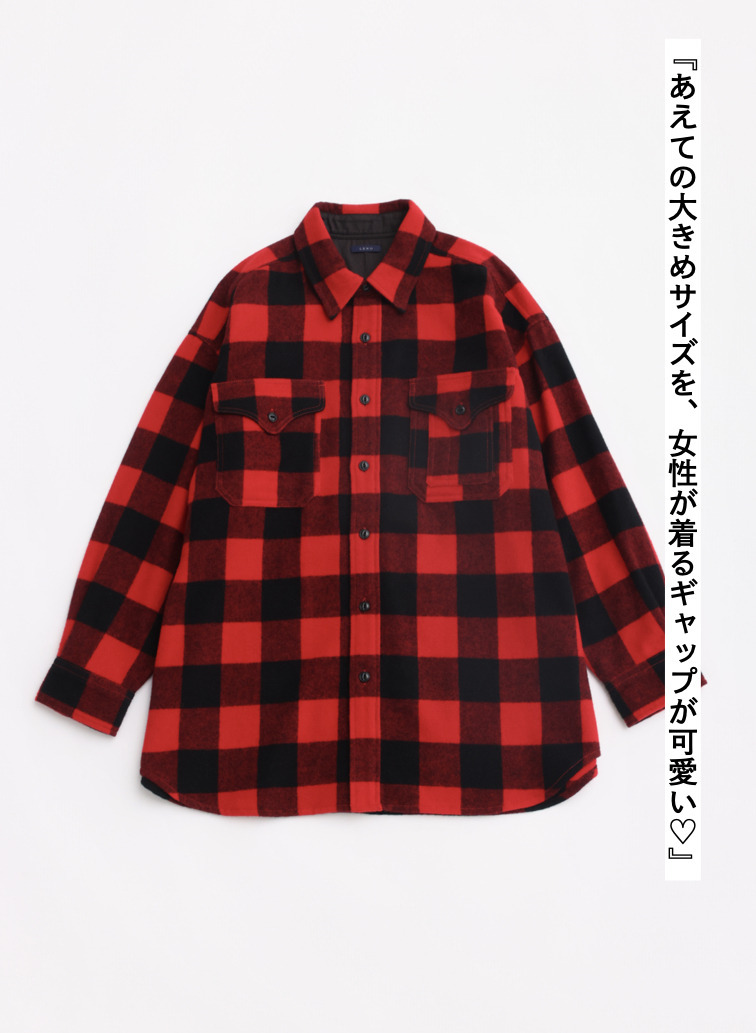 ★チェックワークシャツ / BUFFALO CHECK WORK SHIRTS [UNISEX] 詳細画像 Red 5