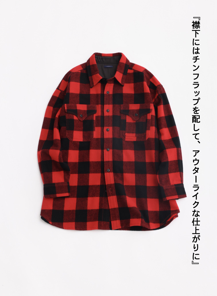 ★チェックワークシャツ / BUFFALO CHECK WORK SHIRTS [UNISEX] 詳細画像 Red 6