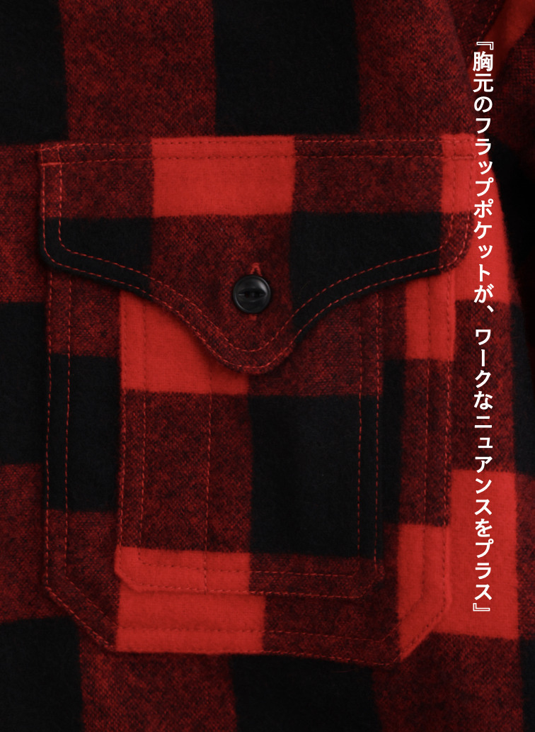 ★チェックワークシャツ / BUFFALO CHECK WORK SHIRTS [UNISEX] 詳細画像 Red 9