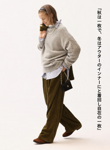 メランジセーター / EXTRA FINE LAMB MELANGE SWEATER [UNISEX] 詳細画像 Gray 3