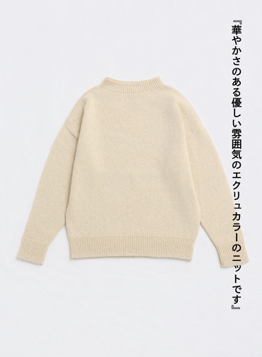 メランジセーター / EXTRA FINE LAMB MELANGE SWEATER [UNISEX] 詳細画像 Ecru 1