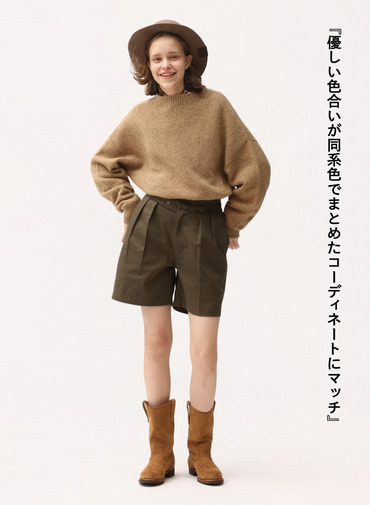 メランジセーター / EXTRA FINE LAMB MELANGE SWEATER [UNISEX] 詳細画像 Camel 2