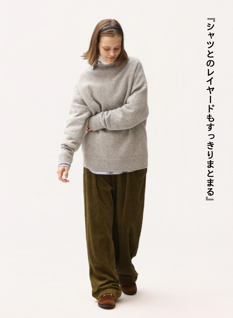 メランジセーター / EXTRA FINE LAMB MELANGE SWEATER [UNISEX] 詳細画像 Gray 2