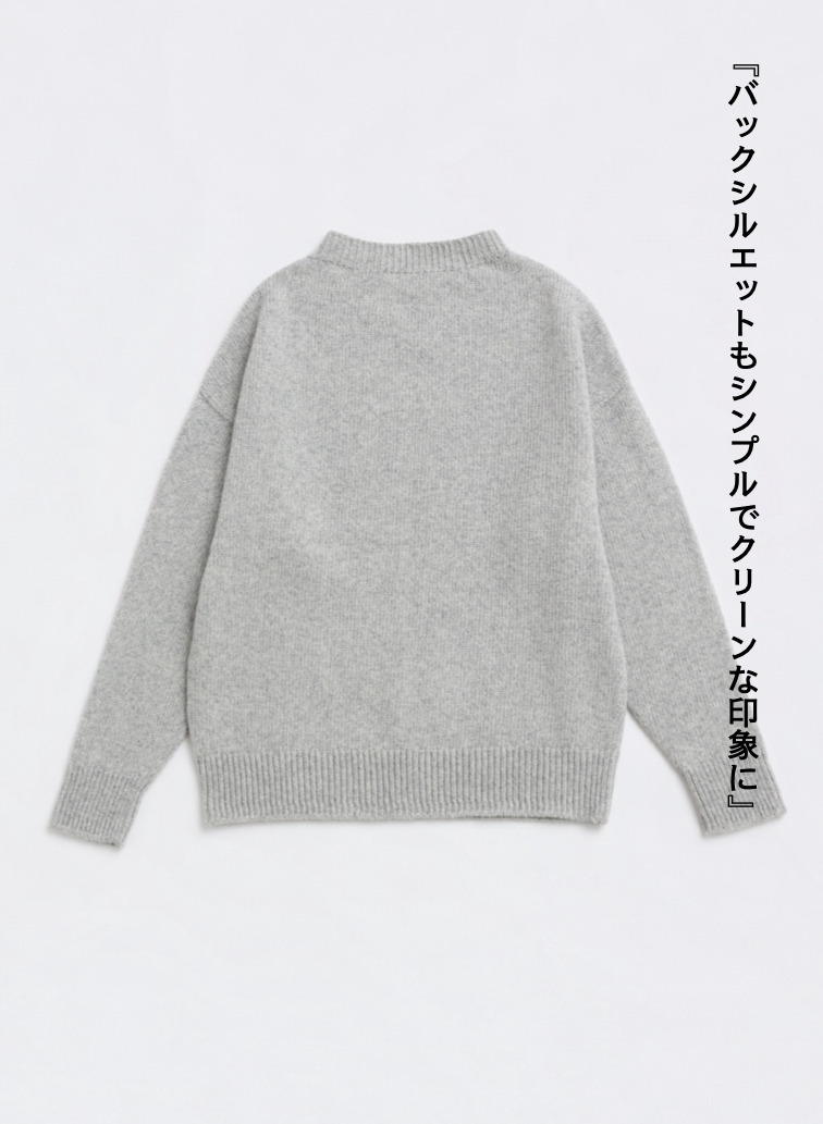 メランジセーター / EXTRA FINE LAMB MELANGE SWEATER [UNISEX] 詳細画像 Gray 5