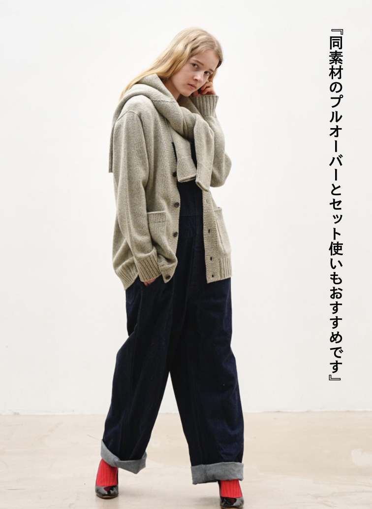 メランジカーディガン / EXTRA FINE LAMB MELANGE CARDIGAN [UNISEX] 詳細画像 Blue 4