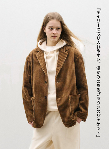 ★コーデュロイジャケット / MULTI WALE CORDUROY JACKET[UNISEX] 詳細画像 Brown 1