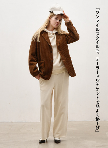 ★コーデュロイジャケット / MULTI WALE CORDUROY JACKET[UNISEX] 詳細画像 Brown 2
