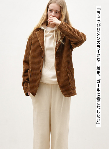 ★コーデュロイジャケット / MULTI WALE CORDUROY JACKET[UNISEX] 詳細画像 Brown 4