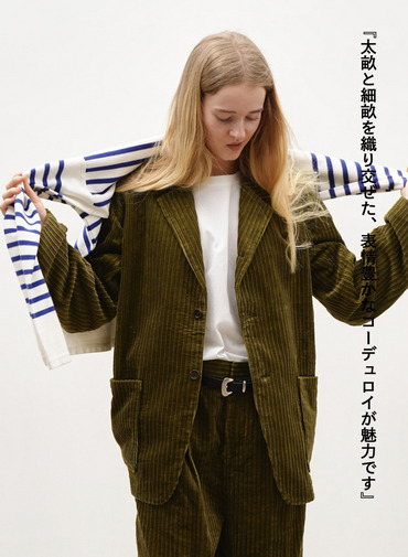 ★コーデュロイジャケット / MULTI WALE CORDUROY JACKET[UNISEX] 詳細画像 Khaki 3