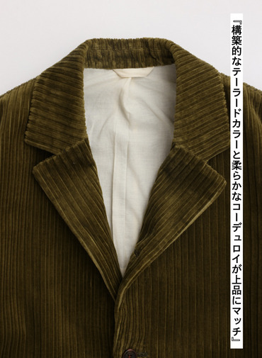 ★コーデュロイジャケット / MULTI WALE CORDUROY JACKET[UNISEX] 詳細画像 Khaki 7
