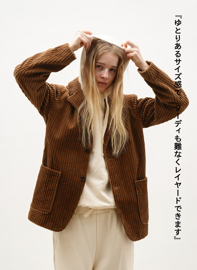 ★コーデュロイジャケット / MULTI WALE CORDUROY JACKET[UNISEX] 詳細画像 Brown 3