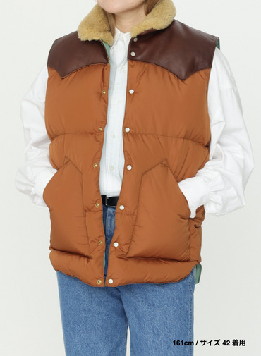 【ESSENTIALS】ダウンベスト / CHRISTY VEST 詳細画像 Brown 15