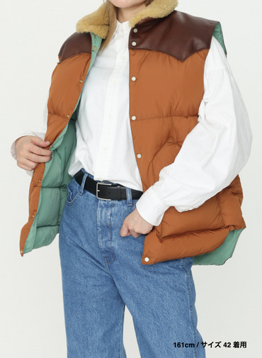【ESSENTIALS】ダウンベスト / CHRISTY VEST 詳細画像 Brown 17