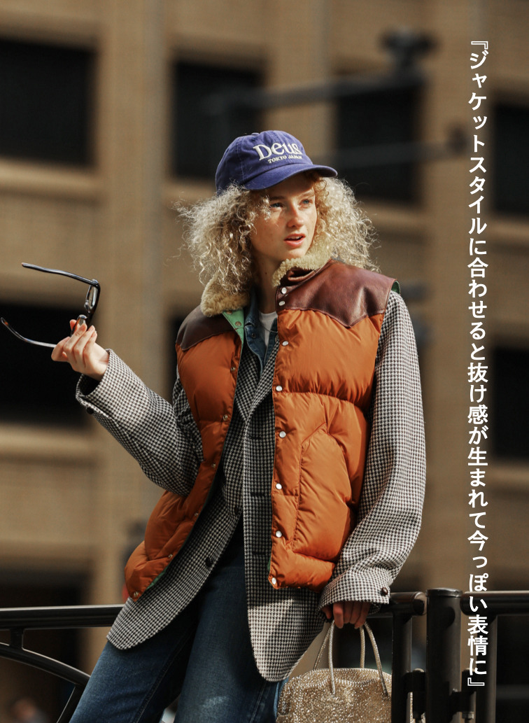 【ESSENTIALS】ダウンベスト / CHRISTY VEST 詳細画像 Brown 2