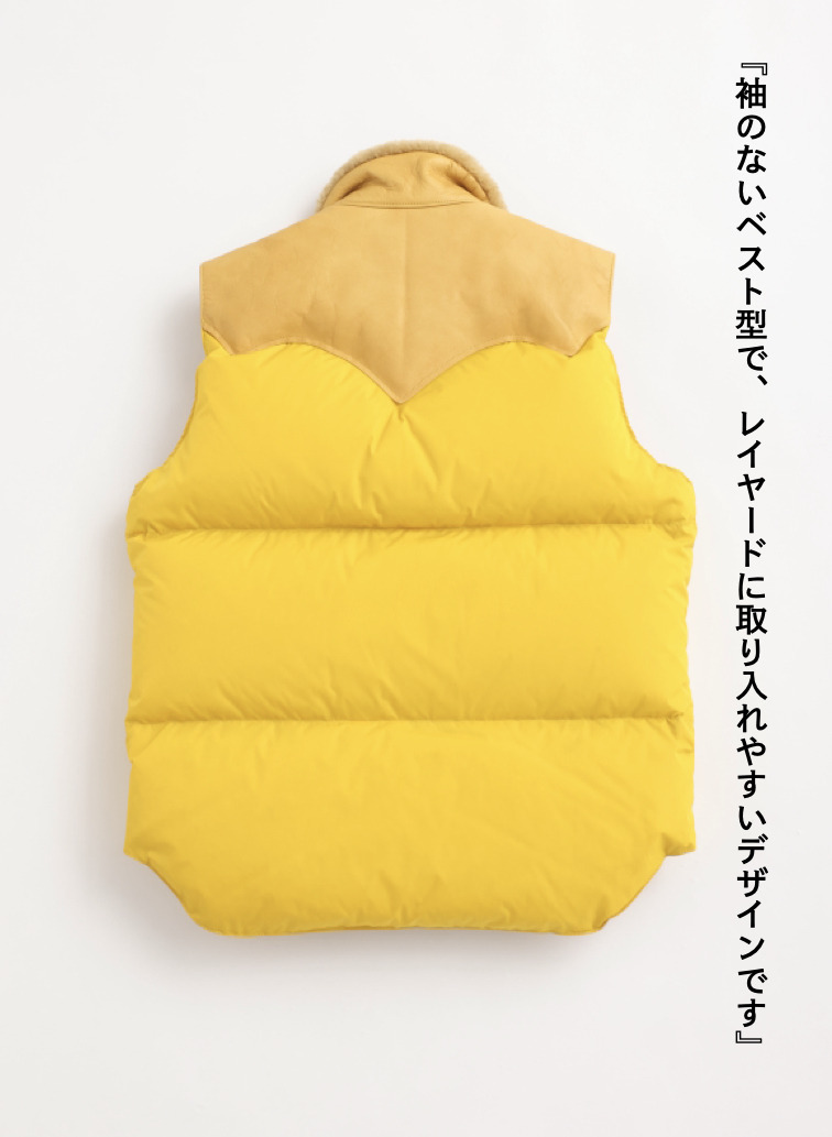 【ESSENTIALS】ダウンベスト / CHRISTY VEST 詳細画像 Yellow 4