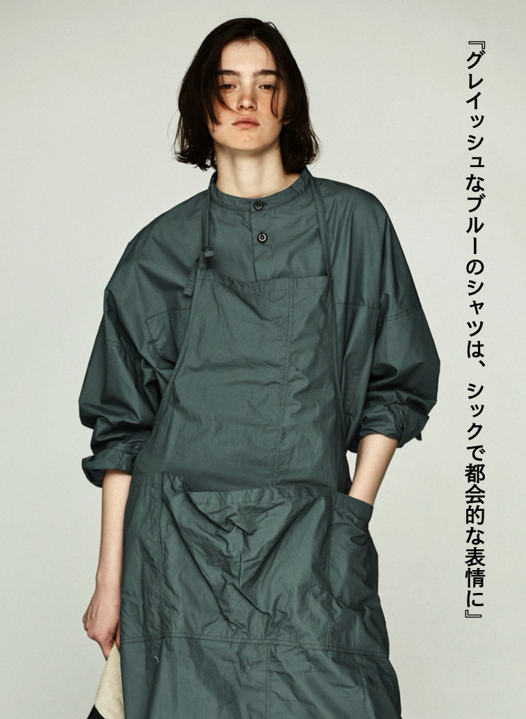 ボクシーシャツ / LONG SLEEVE BOXY SHIRTS 詳細画像 Blue 1