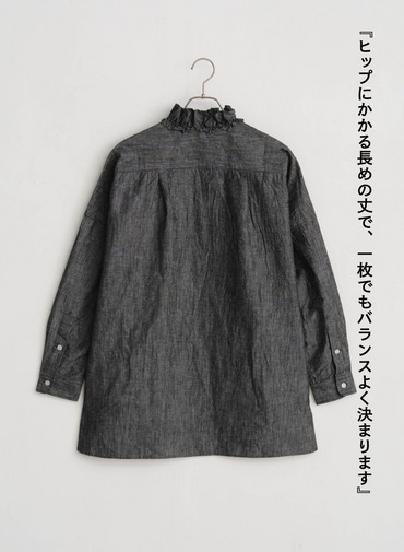 ラッフルシャツ / RUFFLE SHIRTS 詳細画像 Black 5