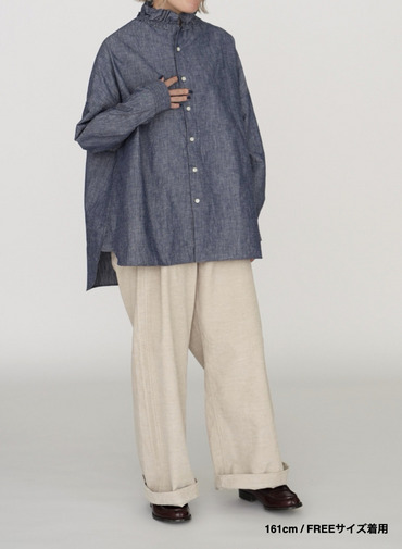 ラッフルシャツ / RUFFLE SHIRTS 詳細画像 Indigo 6