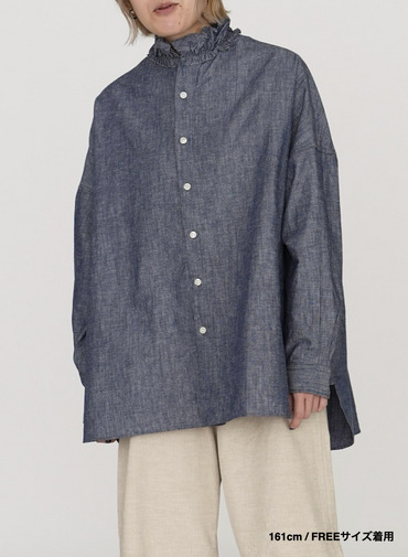ラッフルシャツ / RUFFLE SHIRTS 詳細画像 Indigo 9