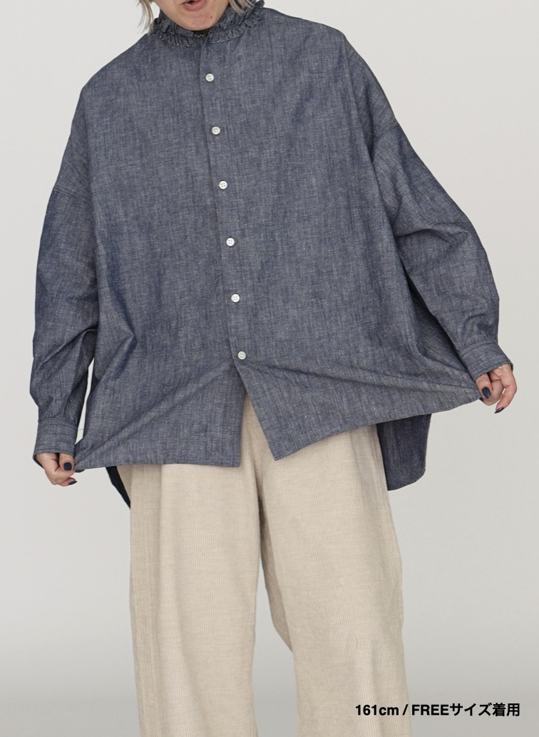 ラッフルシャツ / RUFFLE SHIRTS 詳細画像 Indigo 11