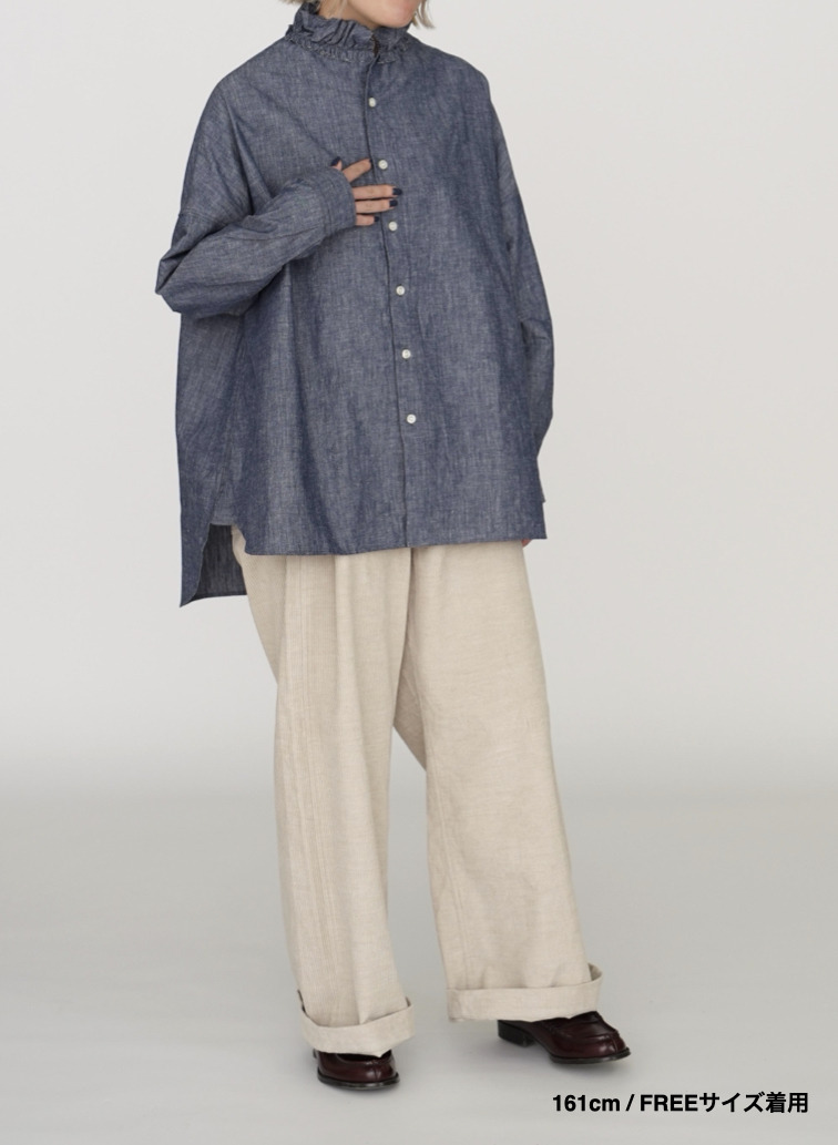 ラッフルシャツ / RUFFLE SHIRTS 詳細画像 Indigo 6