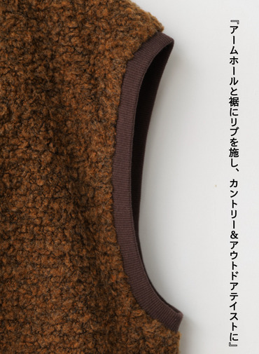 ボアベスト / BOA SLEEVELESS JK 詳細画像 Terra Cotta 7