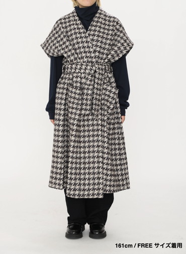 スリーブレスドルマンコート / Sleeveless Dolman Gown Coat 詳細画像 Multi 11