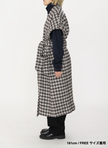 スリーブレスドルマンコート / Sleeveless Dolman Gown Coat 詳細画像 Multi 12