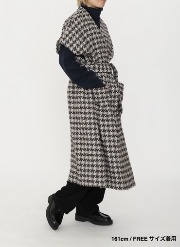 スリーブレスドルマンコート / Sleeveless Dolman Gown Coat 詳細画像 Multi 15