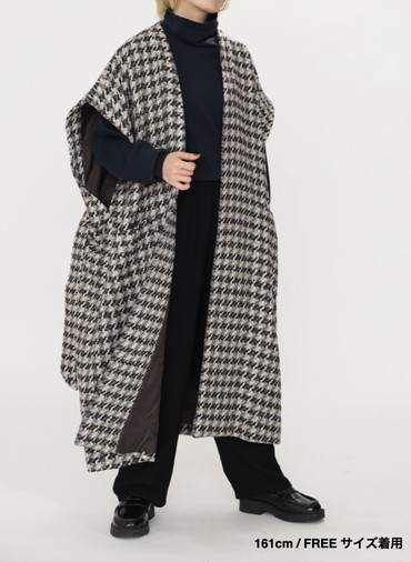 スリーブレスドルマンコート / Sleeveless Dolman Gown Coat 詳細画像 Multi 17
