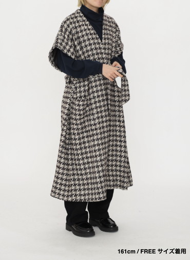 スリーブレスドルマンコート / Sleeveless Dolman Gown Coat 詳細画像 Multi 18