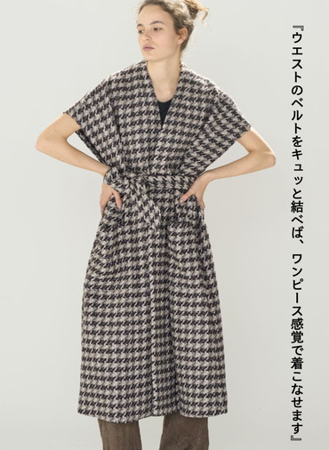 スリーブレスドルマンコート / Sleeveless Dolman Gown Coat 詳細画像 Multi 4