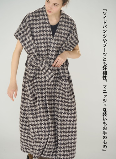 スリーブレスドルマンコート / Sleeveless Dolman Gown Coat 詳細画像 Multi 5