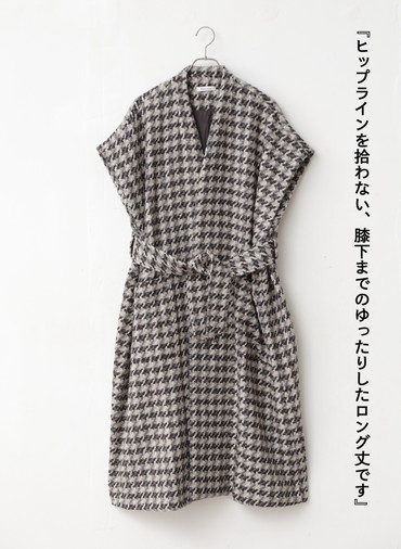 スリーブレスドルマンコート / Sleeveless Dolman Gown Coat 詳細画像 Multi 6